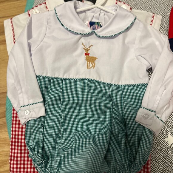 Southern Smocked Co Reindeer Bubble - Picture 1 of 4